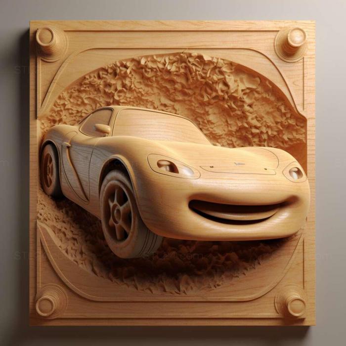 Characters (lightning mcqueen 2, HERO_3406) 3D models for cnc